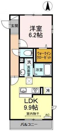 メゾンドアヴァンセ(1LDK/1階)の間取り写真