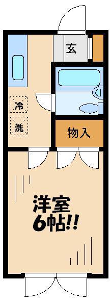 モーニングサイド(1K/1階)の間取り写真