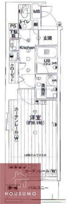 エイペックス梅田東(1K/3階)の間取り写真