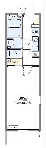 レオネクストひまわり(1K/3階)の間取り写真