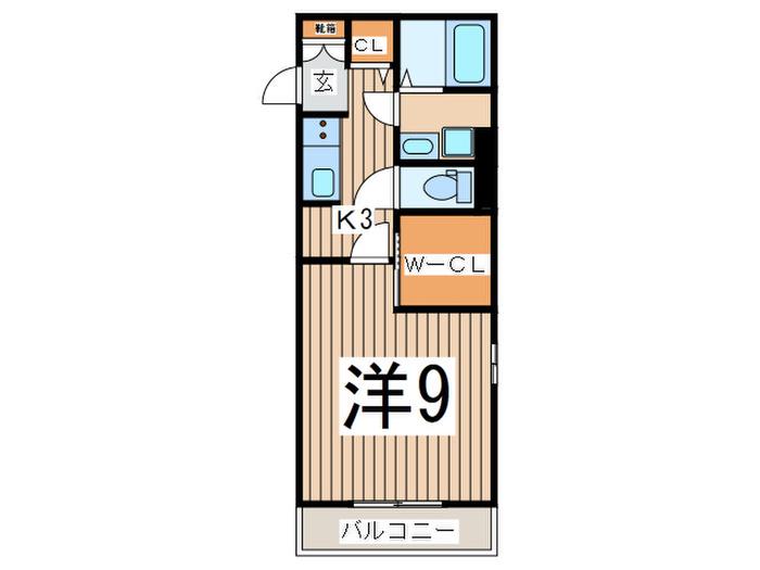 ベイコート和田町A棟(1K/1階)の間取り写真