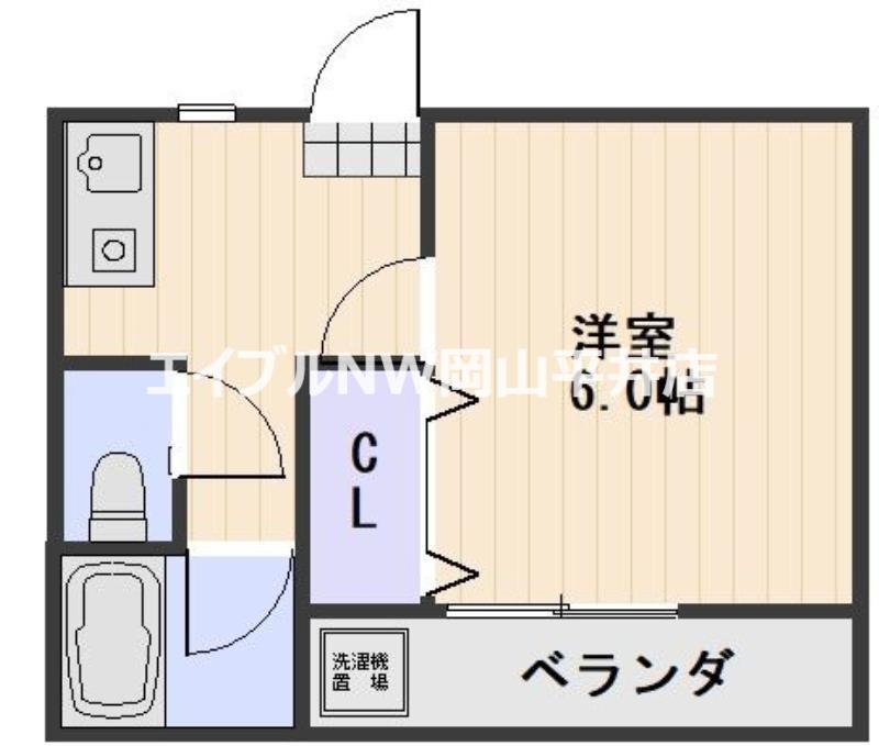 ル・クール瀬戸I・II棟(1K/3階)の間取り写真