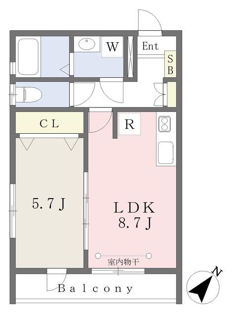 INDIGO BASE(1LDK/1階)の間取り写真