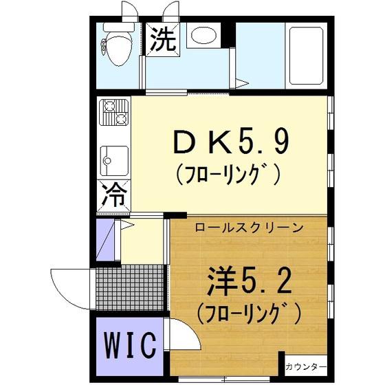 RAFFINA(1DK/1階)の間取り写真
