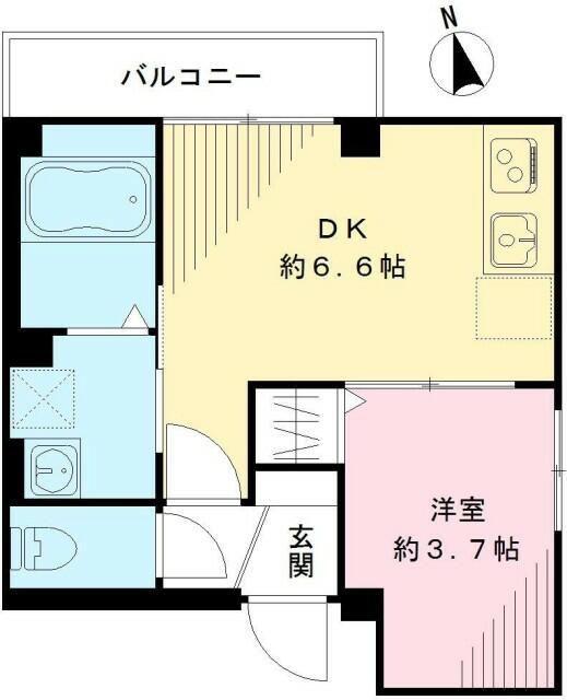 メゾン ド レスポワール(1DK/3階)の間取り写真
