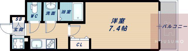 W-STYLE新大阪(1K/11階)の間取り写真