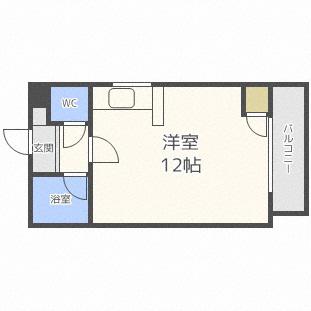 白栄ビル南郷(ワンルーム/3階)の間取り写真