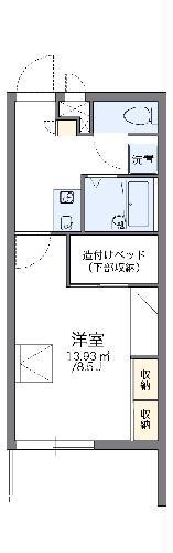 レオパレス柳堀町(1K/2階)の間取り写真