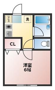 センティアまつもと(1K/1階)の間取り写真