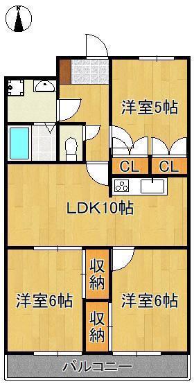 エクセル青葉台(3LDK/1階)の間取り写真
