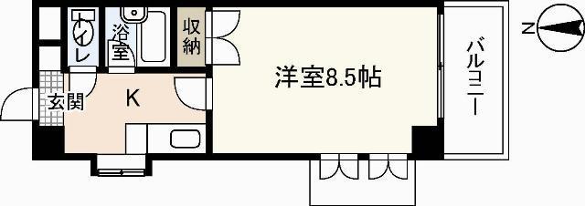 RESIDENCE西宮(1K/6階)の間取り写真