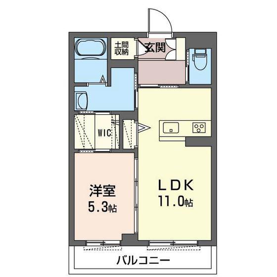 グランメゾン(1LDK/3階)の間取り写真
