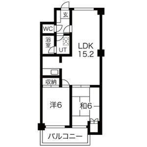 URBAN STAGE ナゴヤ(2LDK/1階)の間取り写真