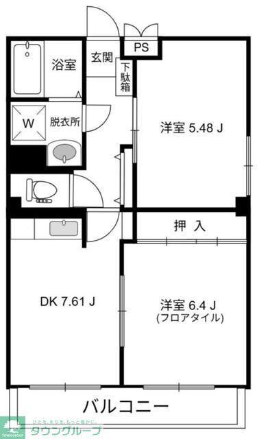 パストラル新百合ヶ丘(2LDK/3階)の間取り写真