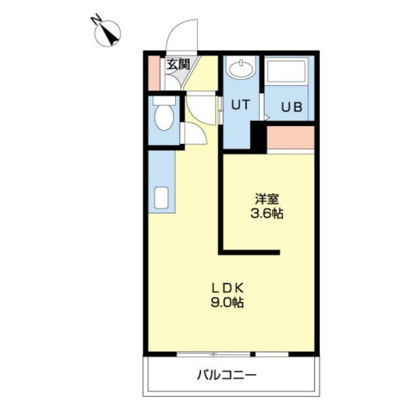 オリエントコート学園前(1LDK/4階)の間取り写真