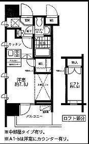レジディア大森東(1K/2階)の間取り写真