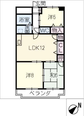 リバブルヤトミ(3LDK/2階)の間取り写真