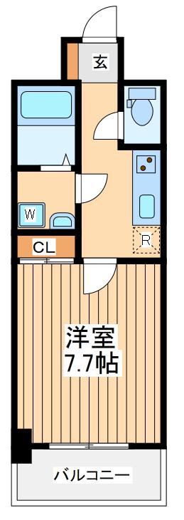 エスパシオマチダ(1K/7階)の間取り写真