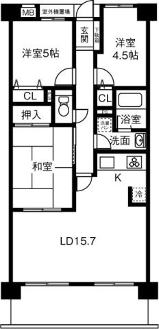 藤和シティコープ春日井駅前1202(3LDK/12階)の間取り写真