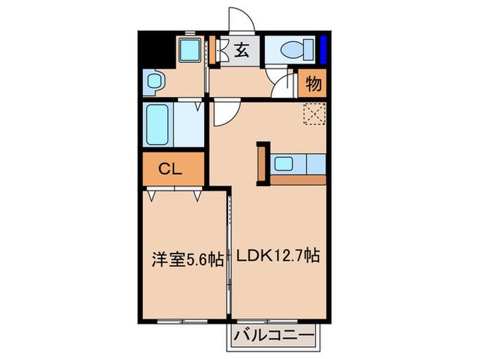 ア・レーズI番館(1LDK/2階)の間取り写真