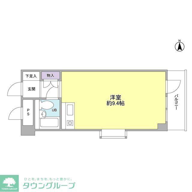 ツインリーフ国分寺(ワンルーム/3階)の間取り写真