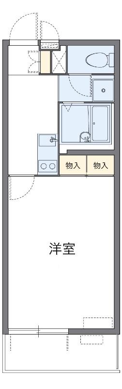 リバーシティ本町(1K/2階)の間取り写真