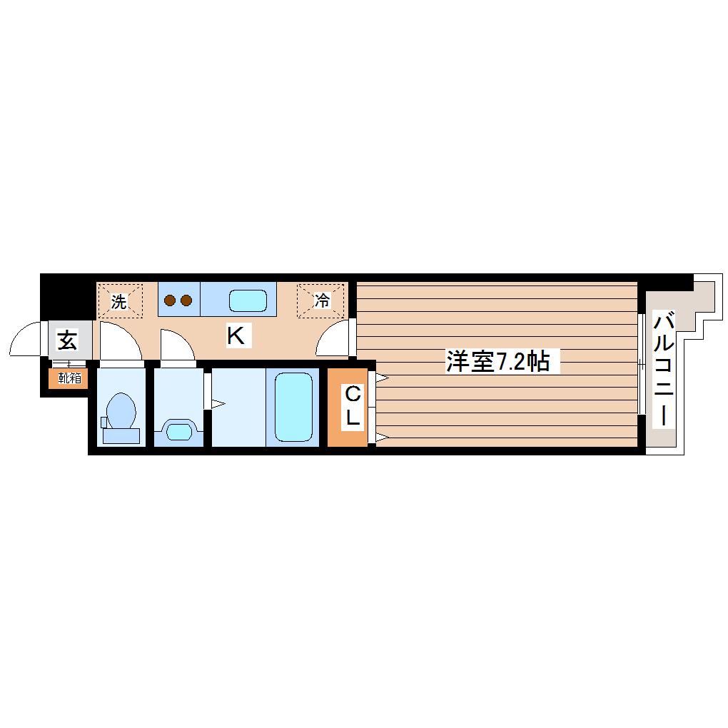 サンヴァーリオ新田駅前VII(1K/5階)の間取り写真
