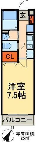 コンフォルトI(1K/1階)の間取り写真