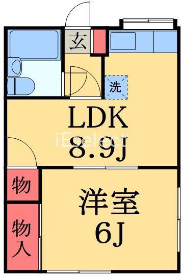 プラザドゥサン(1LDK/1階)の間取り写真
