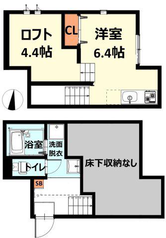 RIZEST 川口元郷II(ワンルーム/2階)の間取り写真