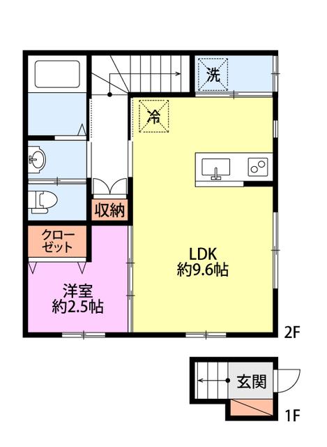 エスカーサ(1LDK/2階)の間取り写真