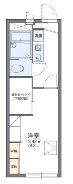 レオパレスディアコートS(1K/1階)の間取り写真