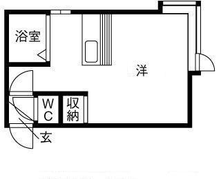 AMS文京台南町19B(ワンルーム/2階)の間取り写真