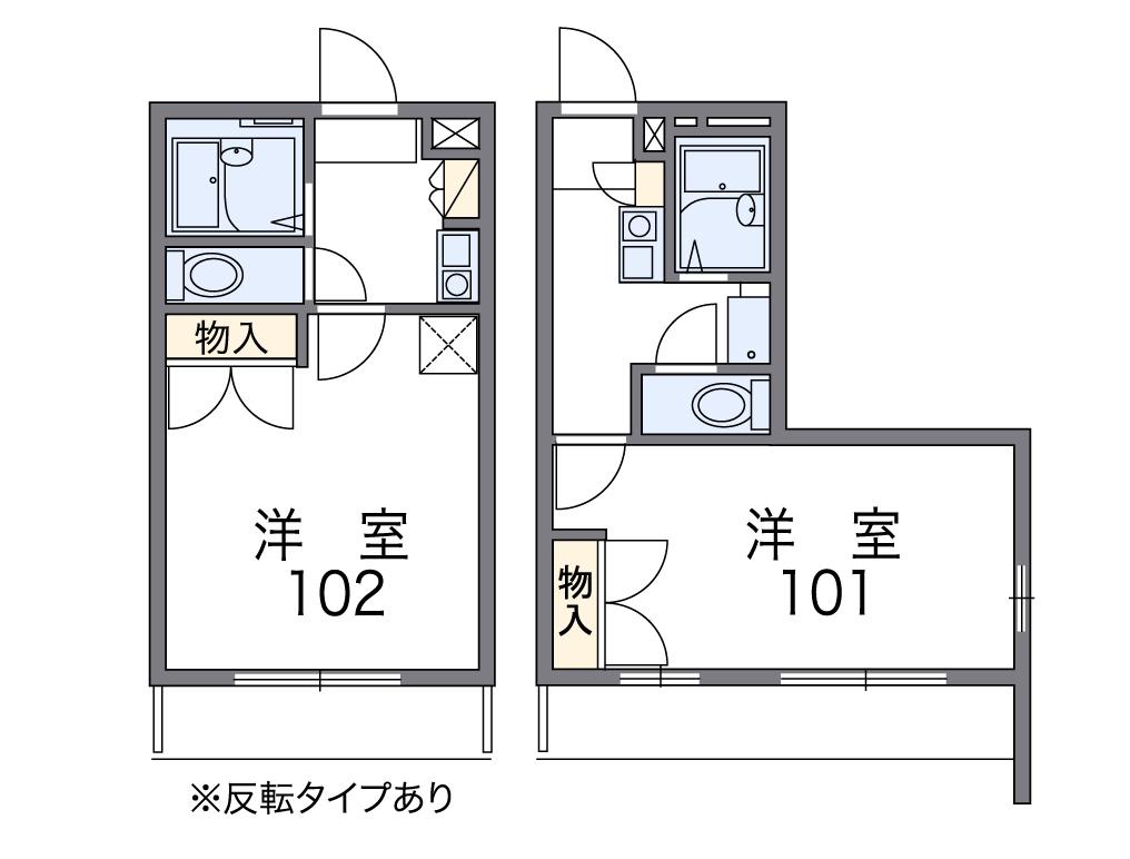 レオパレスWITH-A(1K/2階)の間取り写真