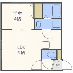 ロワシャルマン(1LDK/2階)の間取り写真