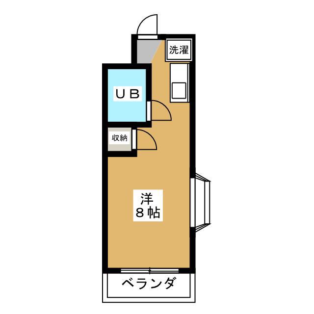 サンバレー3(ワンルーム/1階)の間取り写真