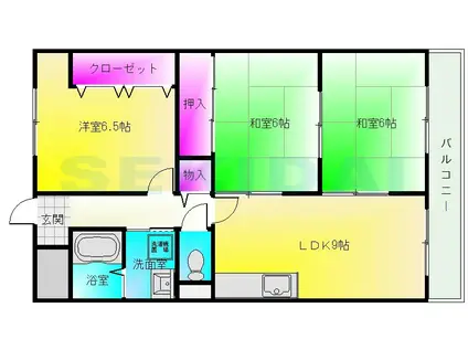 エスペラール美園(3LDK/1階)の間取り写真