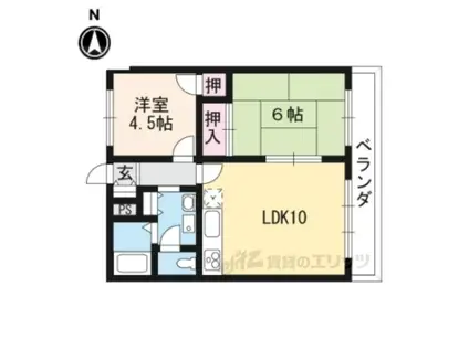 ヴィラエム&ケイ(2LDK/2階)の間取り写真