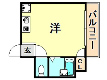 平野エスペランス(ワンルーム/5階)の間取り写真