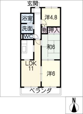 セントヒルダス(3LDK/1階)の間取り写真