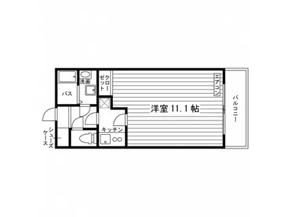 医生ヶ丘リンクス(1K/2階)の間取り写真
