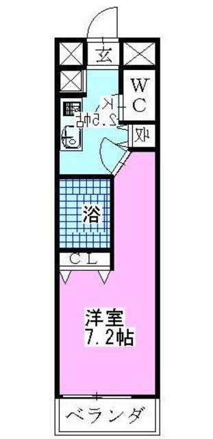 エスペランサ・K2(1K/3階)の間取り写真