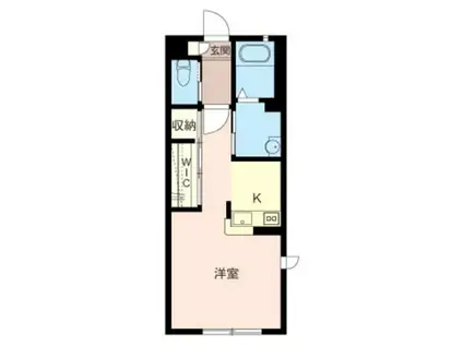 メゾンドール参(ワンルーム/1階)の間取り写真