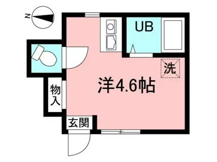 ソレイユ明大前(ワンルーム/1階)の間取り写真