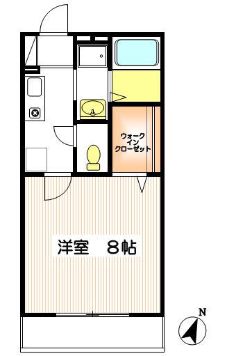 サンモールIRIMA(1K/2階)の間取り写真