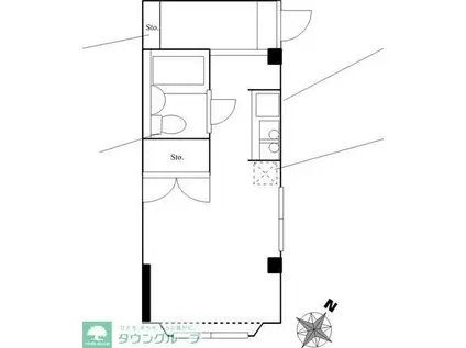 パティオ日吉8号館(ワンルーム/1階)の間取り写真
