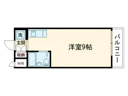 レジデンス清水ヶ丘(1K/2階)の間取り写真