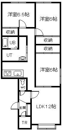 ルピナスA・B・C(3LDK/2階)の間取り写真