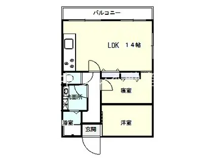グランドソレイユ(2LDK/3階)の間取り写真