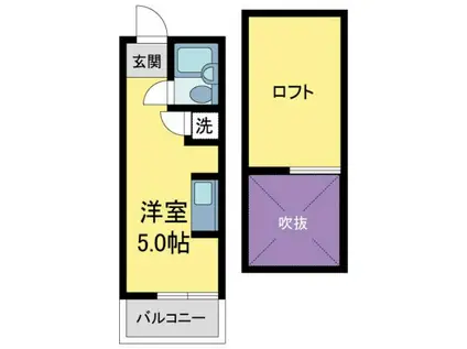 アトリエ・ラ・メール(ワンルーム/3階)の間取り写真